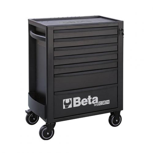 Carrinho para ferramentas com 7 gavetas preto - RSC24/7 