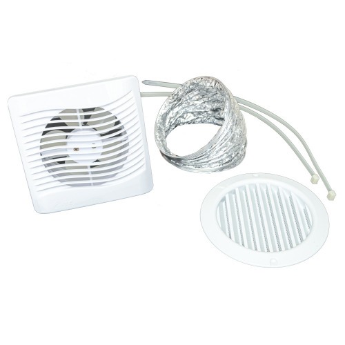 Exaustor para banheiro di�metro de 150 mm com grade e duto - KIT ITC 150  110V