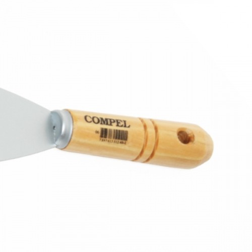 Esp�tula em a�o temperado com cabo de madeira n� 6