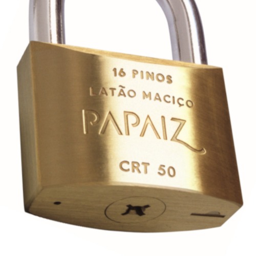 Cadeado em lat�o de 50 mm com chave tetra - CRT50