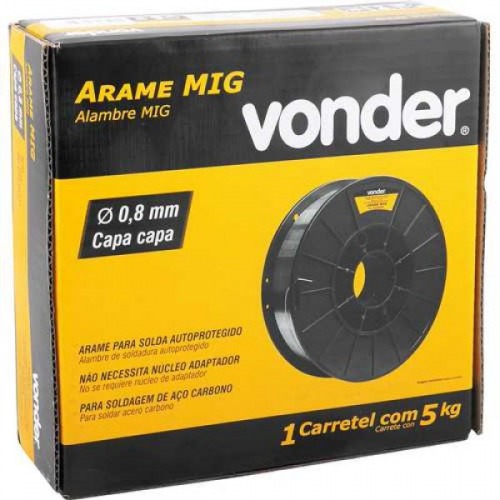 Arame para solda mig 0,8 mm 5 kg uso sem g�s - 74.32.008.050