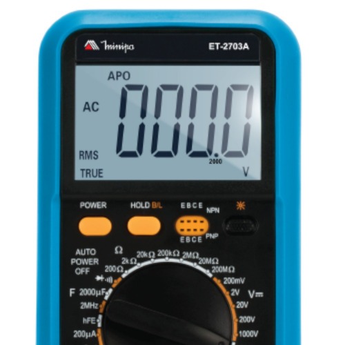 Mult�metro digital port�til CAT III 600V True RMS - ET-2703A