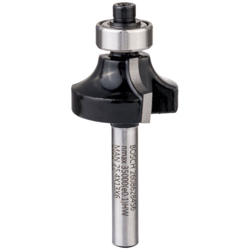 Fresa para madeira com rolamento 25,4 haste 6 mm - Standard