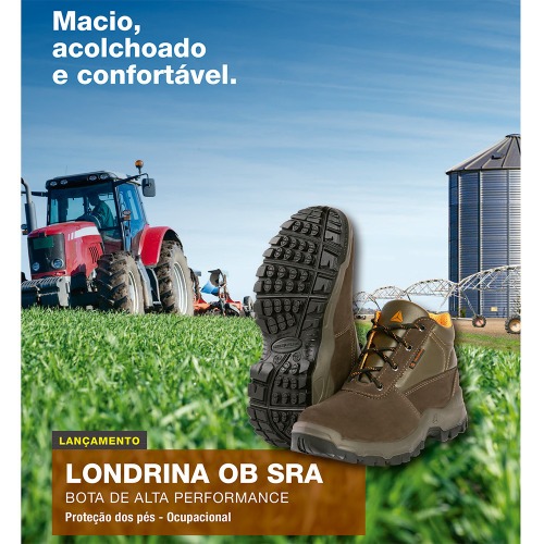 Botina em couro nobuck com cadar�o marrom - Londrina OB SRA
