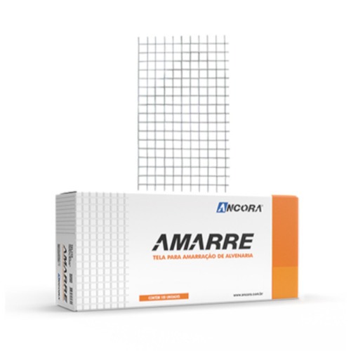 Tela amarra��o para alvenaria 10,5 x 50 cm com 100 pe�as