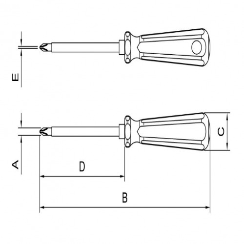 Chave phillips isolada 1/8 x 6
