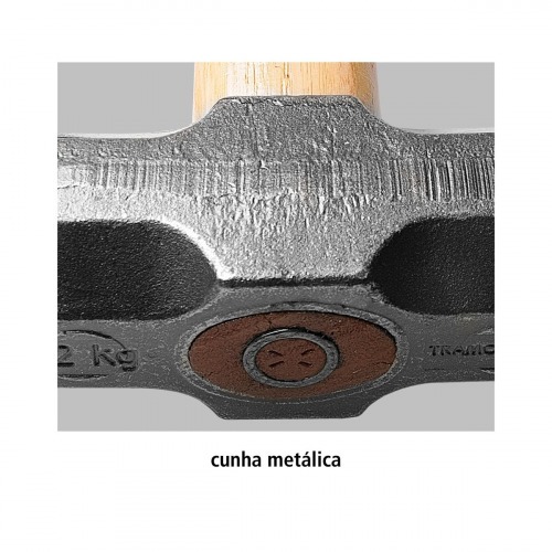 Marreta oitavada 2 kg com cabo de madeira - 40508004
