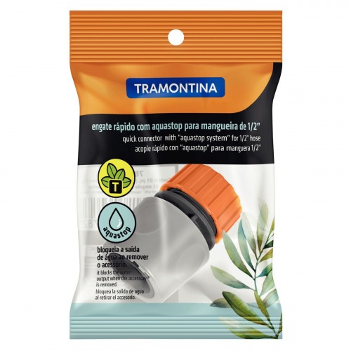 Engate r�pido com aquastop para mangueira 1/2