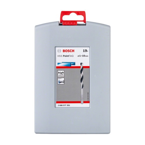 Jogo de brocas para metal 1 a 10 mm com 19 pe�as - HSS-PointTeQ