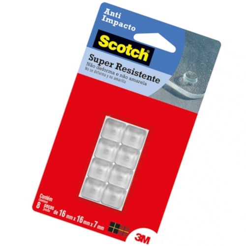 Protetor adesivo anti-impacto quadrado 16 mm com 8 unidades - HB004263073