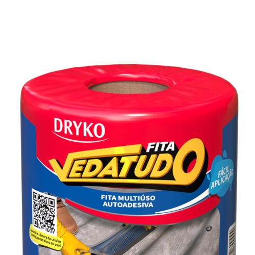 Fita manta asf�ltica auto adesiva aluminizada multiuso 20 cm x 10 m - Vedatudo