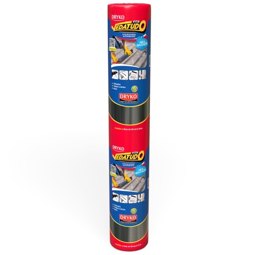 Fita manta asfáltica auto adesiva aluminizada multiuso 90 cm x 10 m - Vedatudo Fita manta asfáltica auto adesiva aluminizada multiuso 90 cm x 10 m - Vedatudo