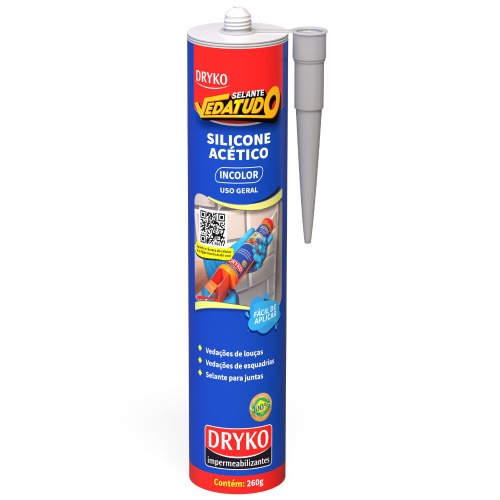 Silicone ac�tico para veda��o 260 gramas - Vedatudo