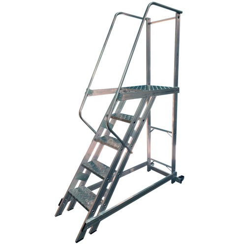 Escada plataforma de alum�nio 1.25 m c/ 4 degraus + patamar 