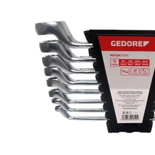 Jogo de chaves estrela 6 a 22 mm aço cromo vanádio com 8 peças - R01185008 Jogo de chaves estrela 6 a 22 mm aço cromo vanádio com 8 peças - R01185008