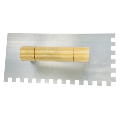 Desempenadeira em a�o dentada com cabo de madeira 12 x 25,5 cm - 0.2403