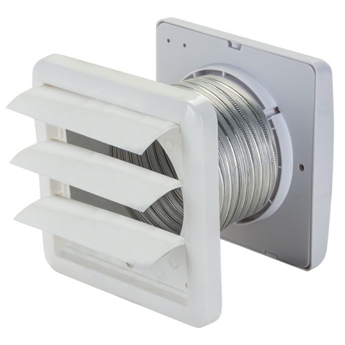 Exaustor para banheiro diâmetro de 100 mm com grade e duto KEXB-03 110V/220V Exaustor para banheiro diâmetro de 100 mm com grade e duto KEXB-03 110V/220V