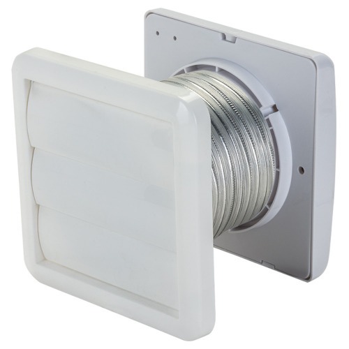 Exaustor para banheiro diâmetro de 100 mm com grade e duto KEXB-03 110V/220V Exaustor para banheiro diâmetro de 100 mm com grade e duto KEXB-03 110V/220V