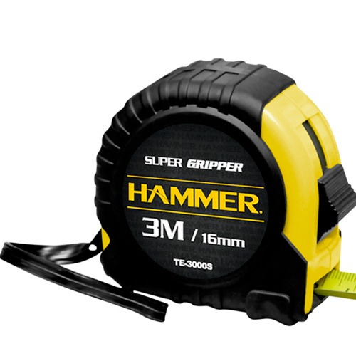 Trena emborrachada com fita de a�o 16 mm x 3 m com trava - GYTE3000S