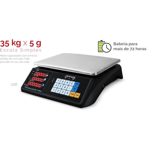 Balança digital computadora a bateria 35 kg - DCL Balança digital computadora a bateria 35 kg - DCL
