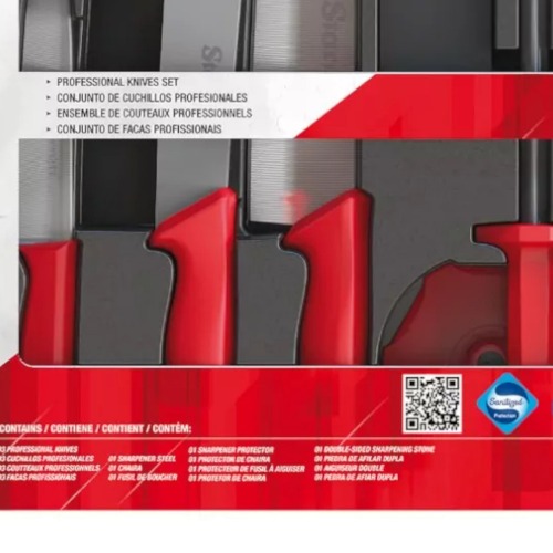 Jogo de facas para churrasco 6 peças cabo - Kit Barbecue Jogo de facas para churrasco 6 peças cabo - Kit Barbecue