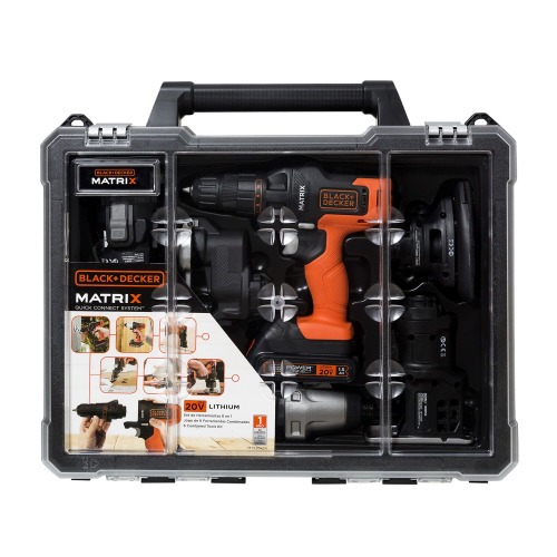 Kit Furadeira Parafusadeira a bateria 20V 6 em 1 - Matrix  110V/220V