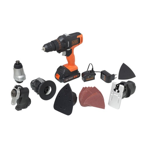 Kit Furadeira Parafusadeira a bateria 20V 6 em 1 - Matrix  110V/220V