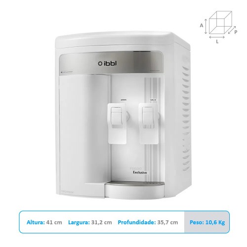 Purificador de �gua natural e gelada com compressor Branco - FR600 Exclusive  110V