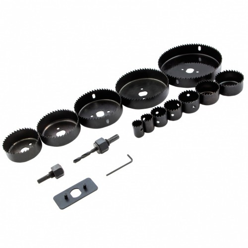 Jogo de serra copo para madeira 19 a 127 mm com 16 pe�as - 704729