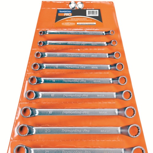 Jogo de chave estrela 6 a 32 mm a�o cromo van�dio com 12 pe�as - 44630/212