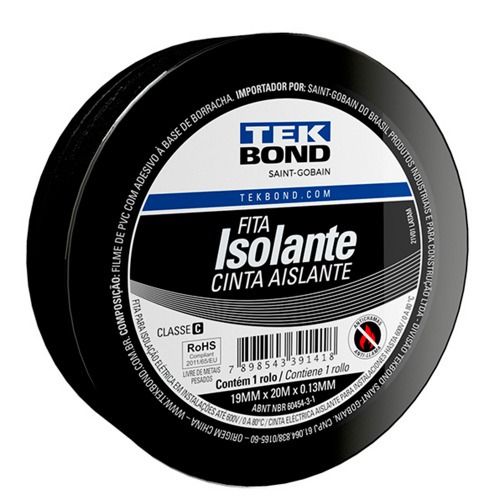 Fita isolante 19 mm x 20 metros Fita isolante 19 mm x 20 metros