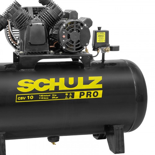 Compressor de ar 10 pés 110L 2 hp 140 libras trifásico - PRO CSV10/110 Compressor de ar 10 pés 110L 2 hp 140 libras trifásico - PRO CSV10/110