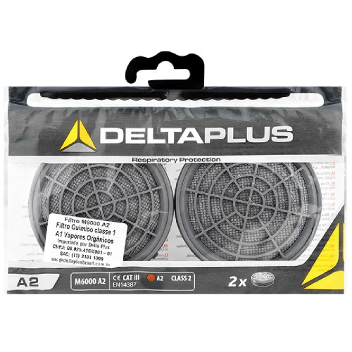 Cartucho p/ vapores org�nicos para respirador Jupiter 2 pe�as - M6000 A2