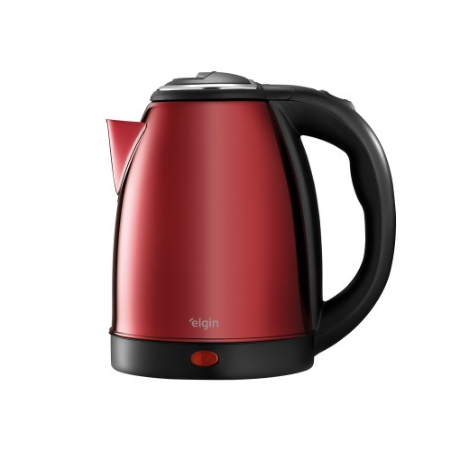 Chaleira el�trica inox 1,8L 1200W com desligamento autom�tico vermelha  220V