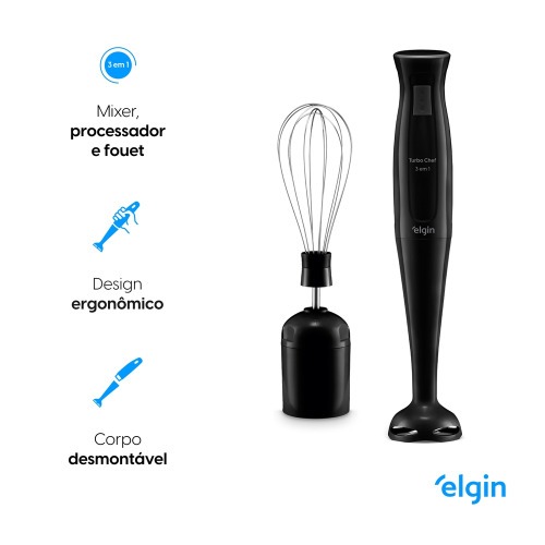 Mixer turbo 3 em 1 200 Watts - Mixer Turbo Chef  110V
