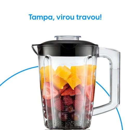 Liquidificador 2 velocidades 650 Watts Turbo mix - LIQ1001 110V Liquidificador 2 velocidades 650 Watts Turbo mix - LIQ1001 110V