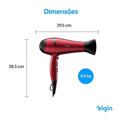 Secador de cabelo 2000 Watts com Tourmaline - Glossy �on  110V