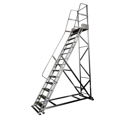 Escada plataforma de alum�nio 3.50 m c/ 13 degraus + patamar 