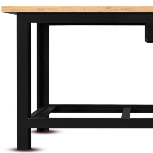 Bancada aberta 1500 x 600 mm com 1 gaveta tampo de madeira pinus - RLL-200