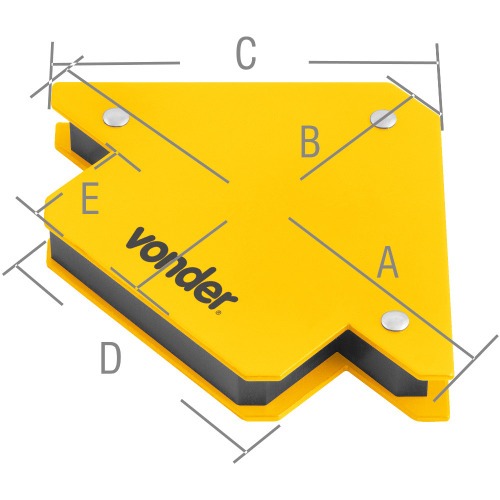 Esquadro magn�tico para solda capacidade 10 kg