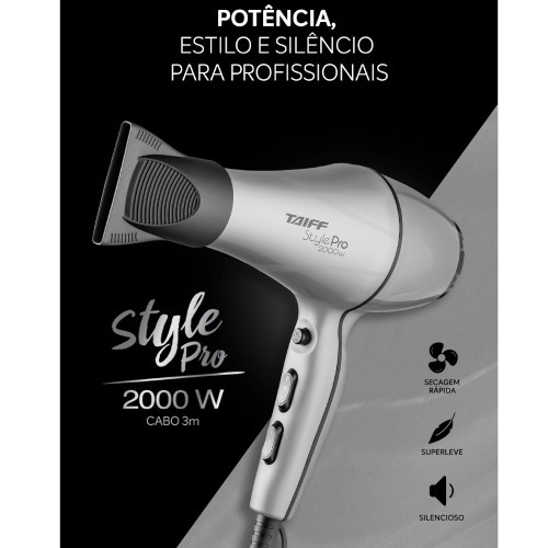 Secador de cabelo 2000 watts 3 temperaturas - Style Pro  220V