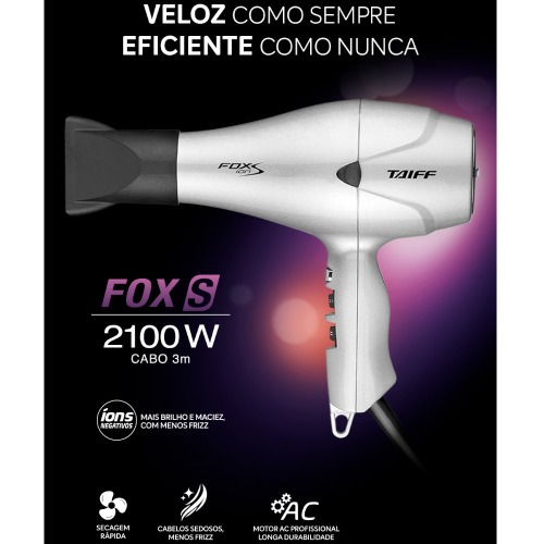 Secador de cabelo 2100 watts 5 temperaturas - Fox �on S  220V