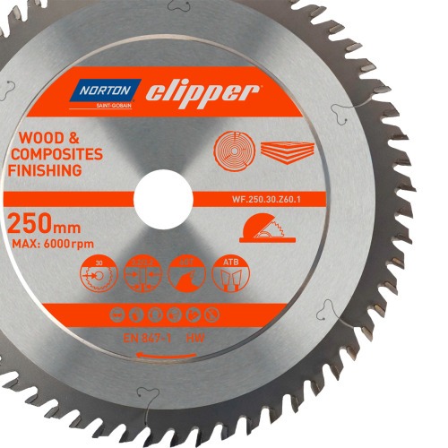 Disco de serra para madeira 250 x 30 mm 80 dentes - Clipper