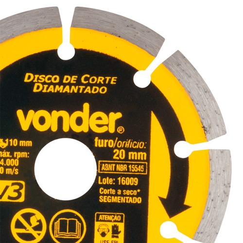 Disco diamantado segmentado 100 mm para concreto 