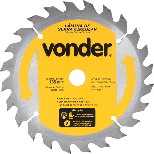 Disco de serra para madeira 185 x 20 mm 24 dentes - 46.50.185.024