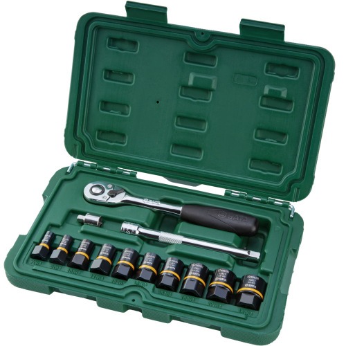 Jogo de soquete Bolt Biter 7 a 19 mm encaixe 1/4 Jogo de soquete Bolt Biter 7 a 19 mm encaixe 1/4