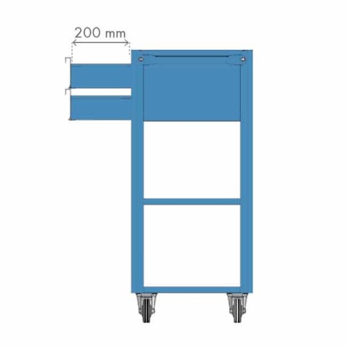Carrinho para ferramentas aberto com 2 gavetas m�dias - NC-5