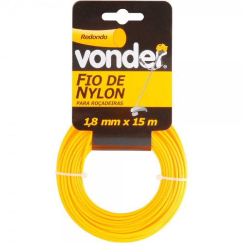 Fio de nylon para aparador de grama 1,8 mm x 15 m
