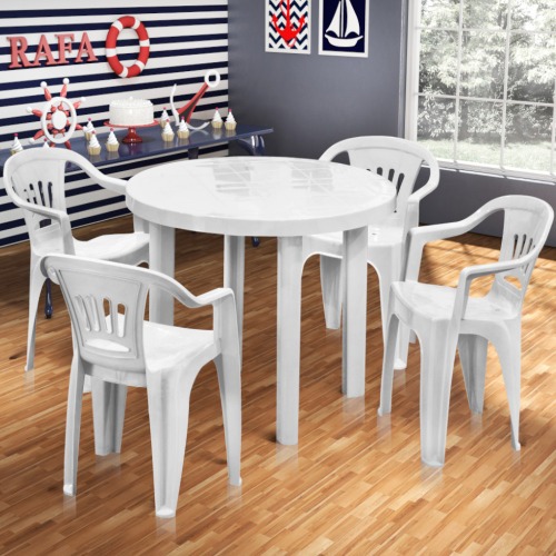 Cadeira pl�stica com bra�os - Tabuba