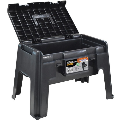 Banqueta pl�stica com compartimento multiuso - 25833